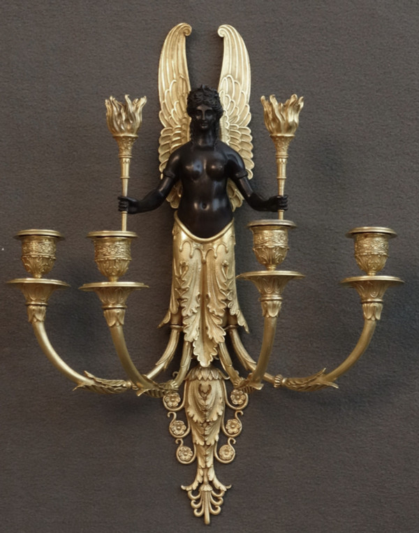 Pair of Important Empire Period Wall Lights