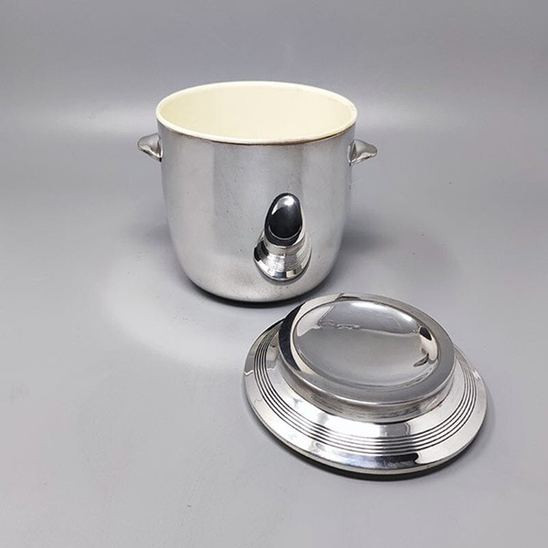 1960 Magnificent silver-plated ice bucket. Made in Italy