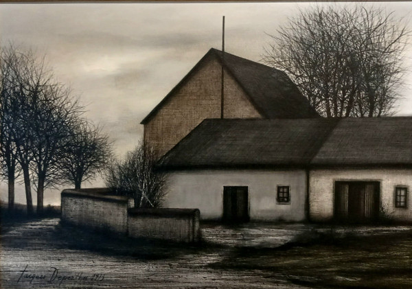 JACQUES DEPERTHES -PAYSAGE DE BOURGOGNE DATE73