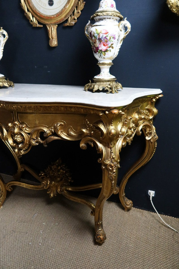 Console Dorée Style Louis XV