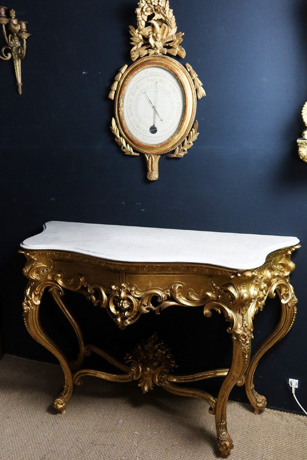 Console Dorée Style Louis XV