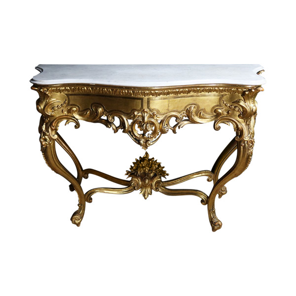 Console Dorée Style Louis XV