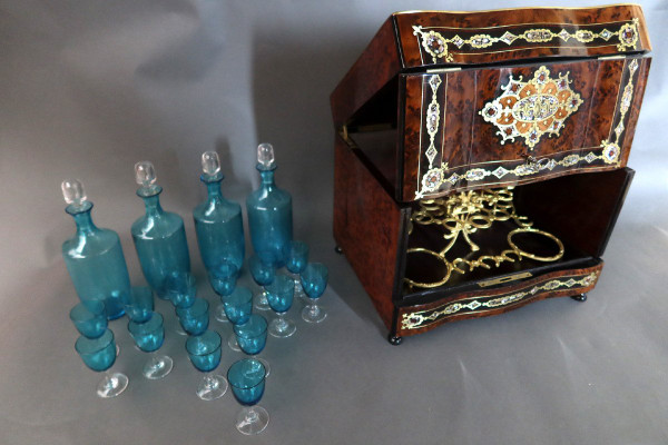 Liquor Cellar In Marquetry, Napoleon III Period
