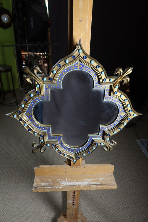 Bronze And Cloisonne Mirror