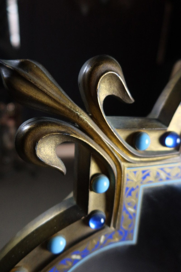 Bronze And Cloisonne Mirror