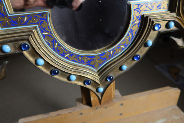 Bronze And Cloisonne Mirror