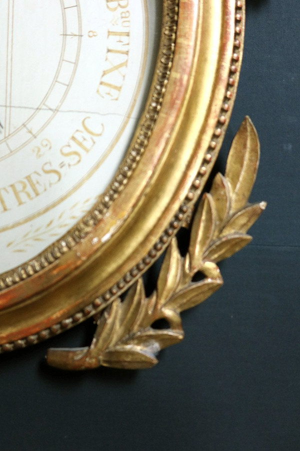 Barometer In Golden Wood Eighteenth Century