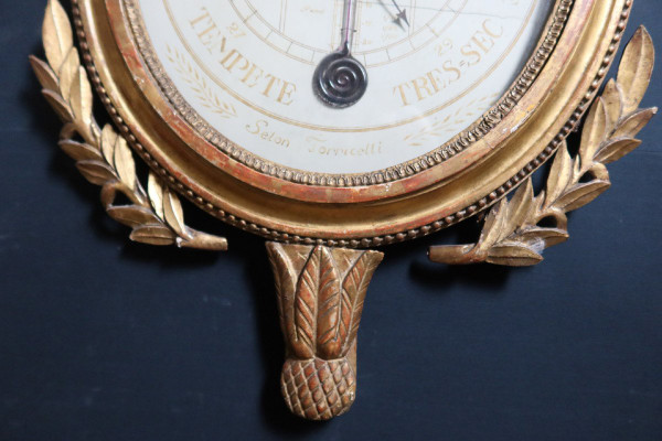 Barometer In Golden Wood Eighteenth Century