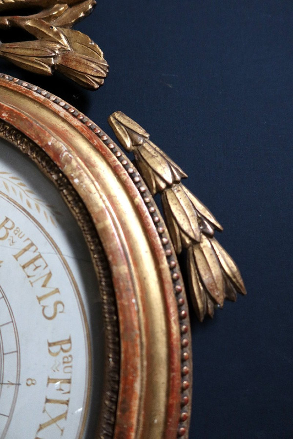 Barometer In Golden Wood Eighteenth Century
