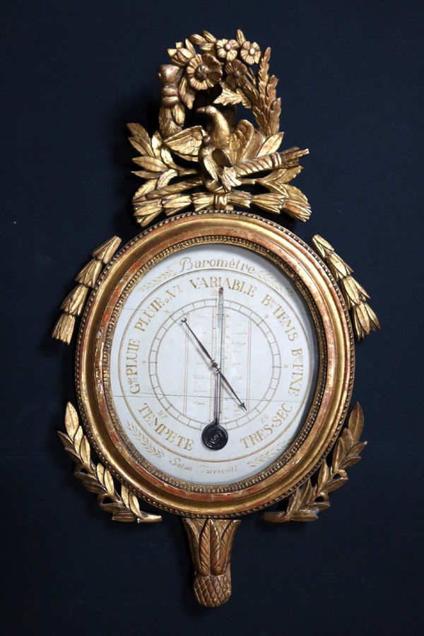 Barometer In Golden Wood Eighteenth Century