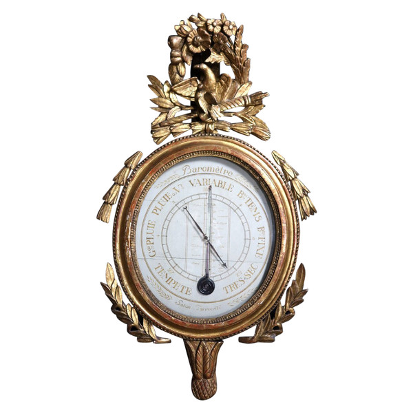 Barometer In Golden Wood Eighteenth Century