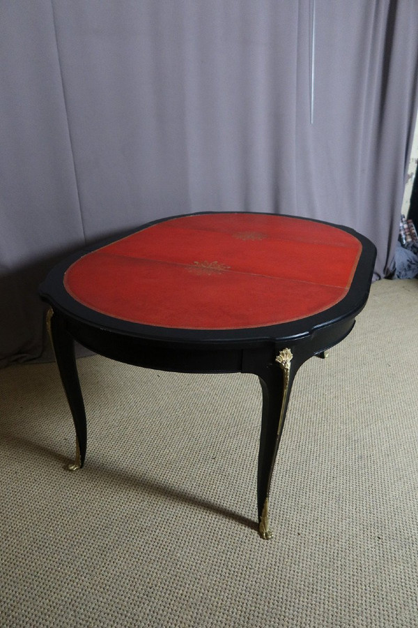 Table XXe Dessus Cuir à rallonge