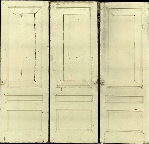 Three Large Old Doors from the 19th Century Haussmann Period, Woodwork Cupboards
