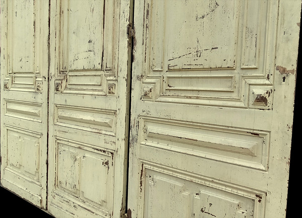 Three Large Old Doors from the 19th Century Haussmann Period, Woodwork Cupboards