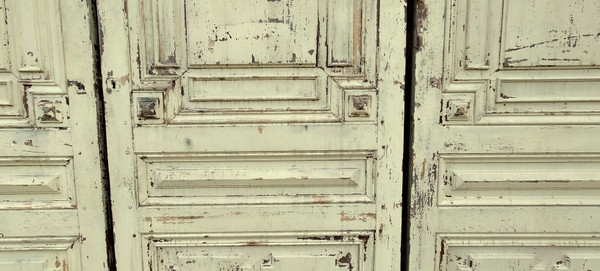 Three Large Old Doors from the 19th Century Haussmann Period, Woodwork Cupboards
