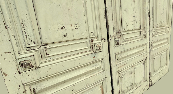 Three Large Old Doors from the 19th Century Haussmann Period, Woodwork Cupboards