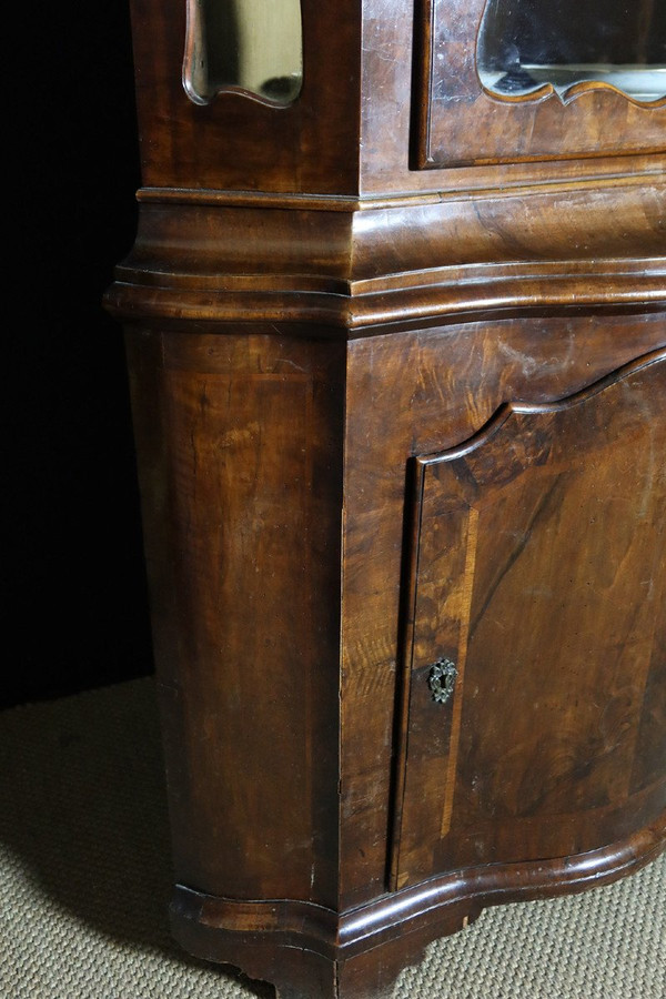Vitrine Encoignure En Acajou