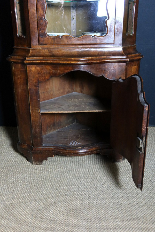 Vitrine Encoignure En Acajou
