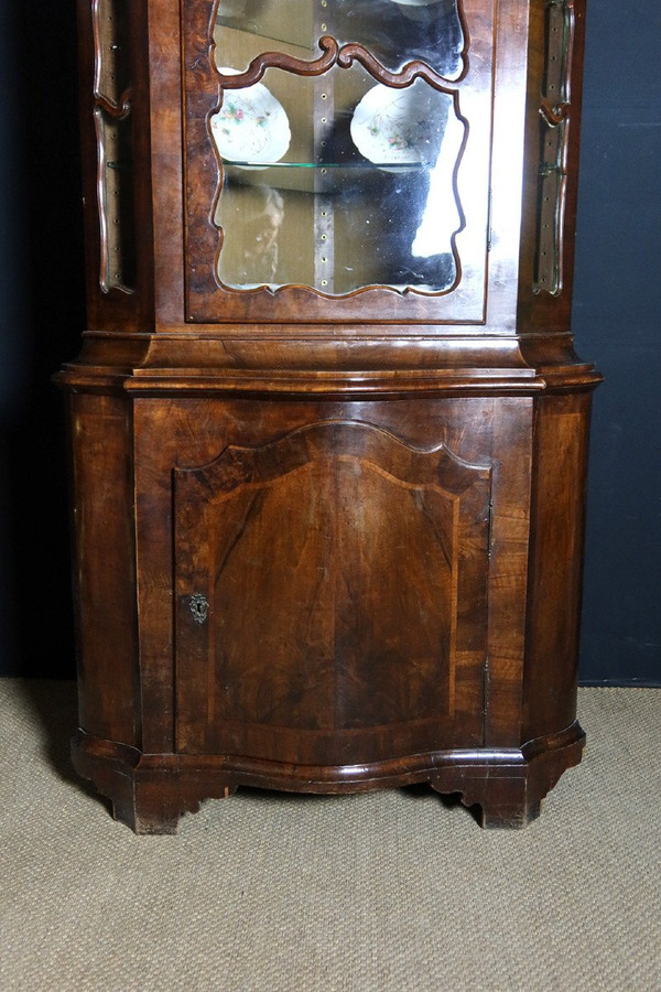 Vitrine Encoignure En Acajou
