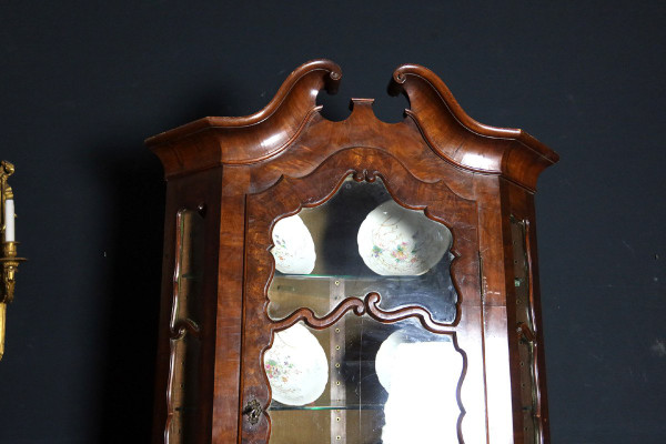 Vitrine Encoignure En Acajou