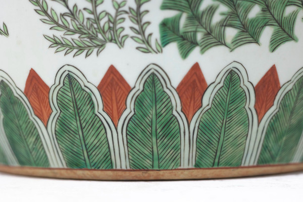 Pair of Canton porcelain planters, circa 1950