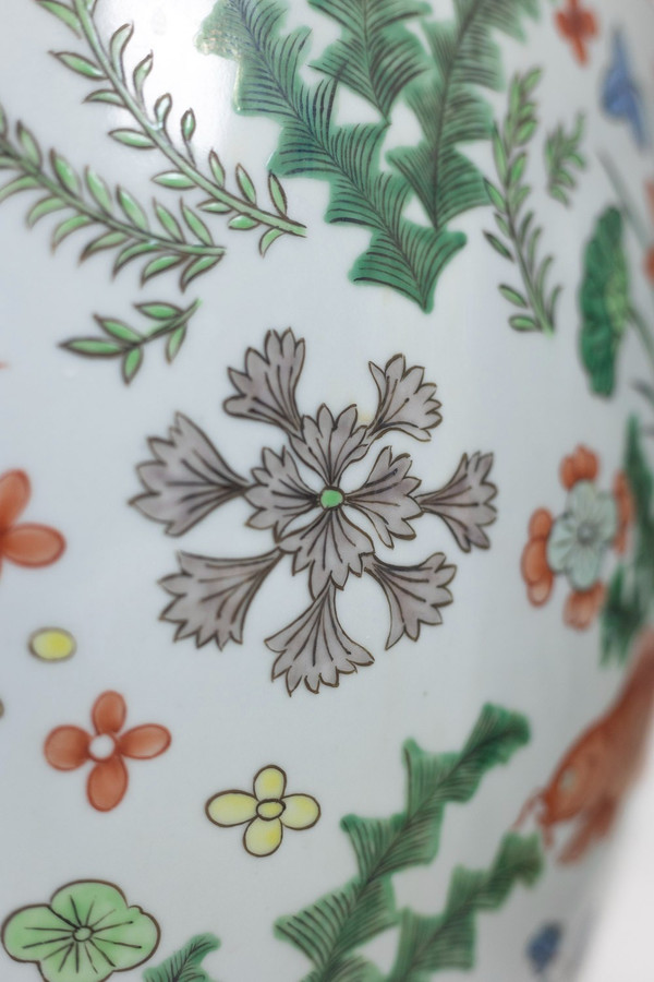 Pair of Canton porcelain planters, circa 1950