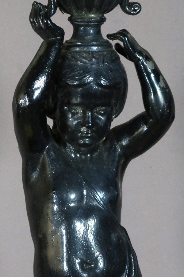 Cast Iron Statue Signed Jean Jacques Ducel (1801-1877)