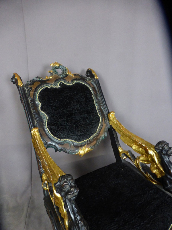 Fauteuil De Gondolier Italie XIXe siècle