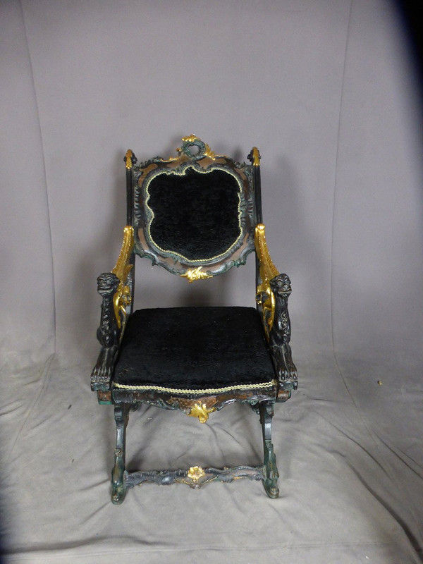 Fauteuil De Gondolier Italie XIXe siècle