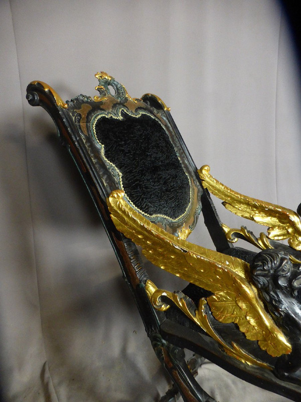Fauteuil De Gondolier Italie XIXe siècle