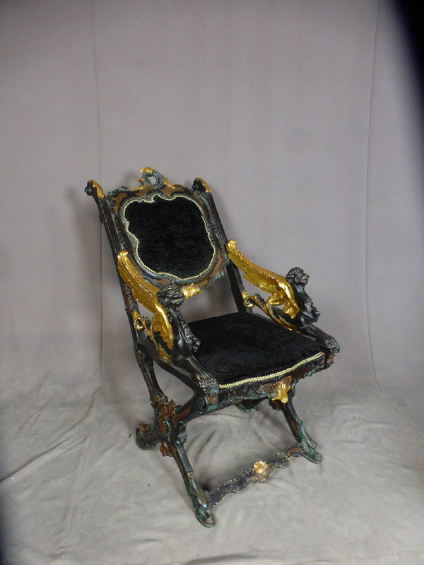 Fauteuil De Gondolier Italie XIXe siècle