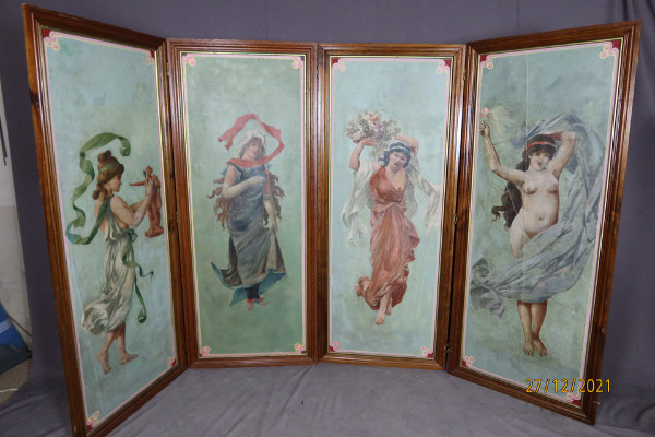 Painted Canvas Screen