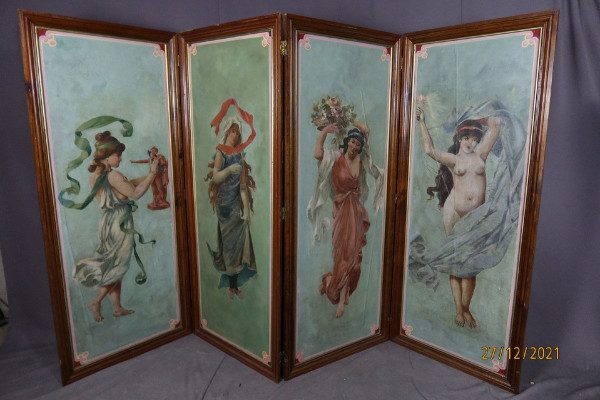 Painted Canvas Screen