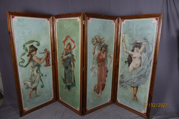 Painted Canvas Screen