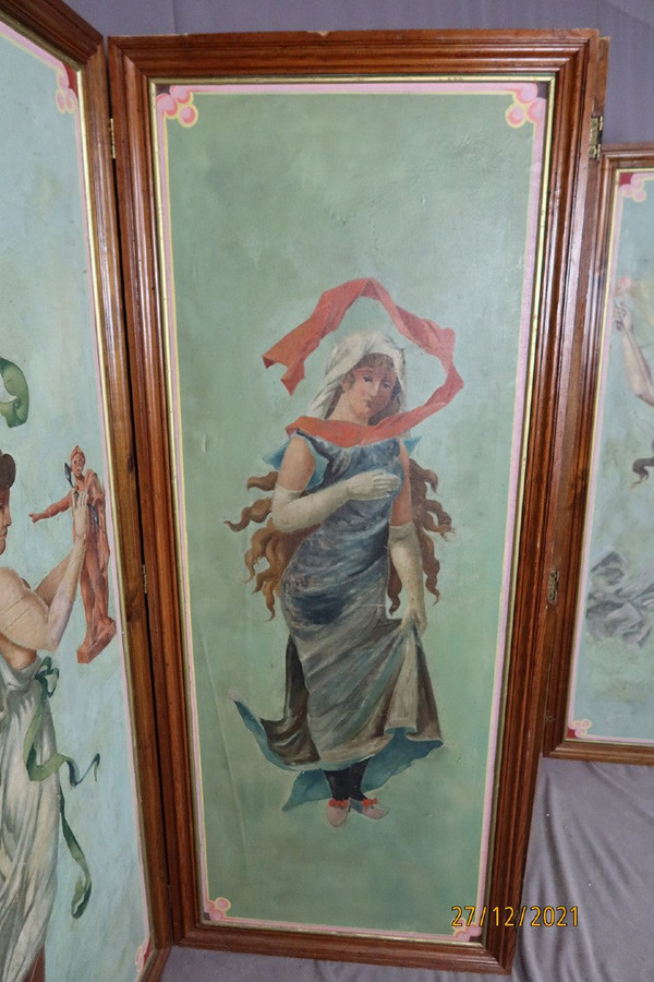 Painted Canvas Screen