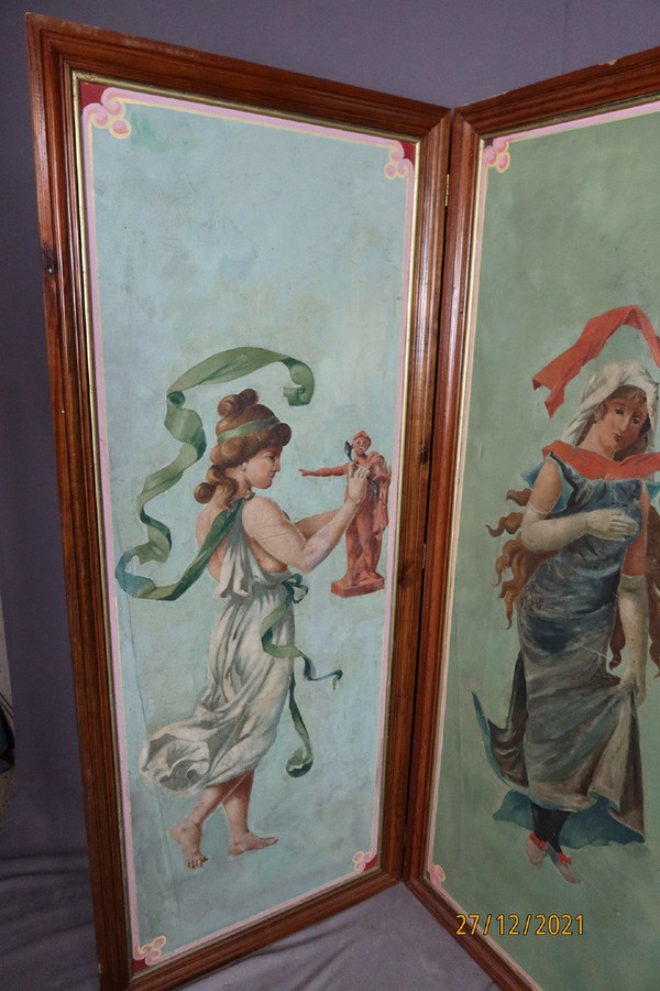 Painted Canvas Screen