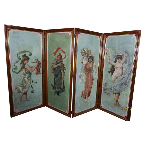 Painted Canvas Screen