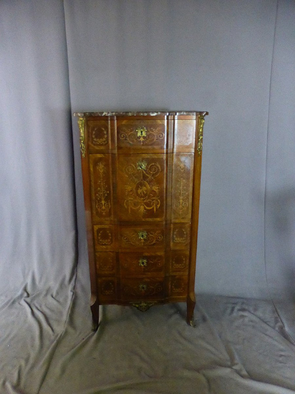 Secrétaire XIXe En Marqueterie