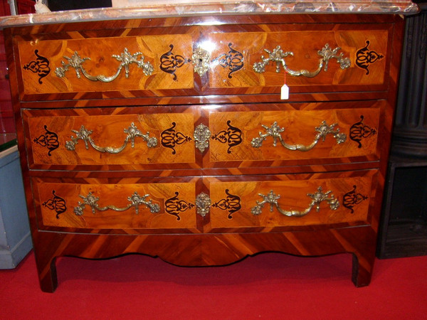 commode en marqueterie d'époque Louis XIV