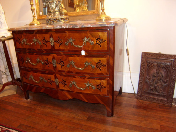 commode en marqueterie d'époque Louis XIV