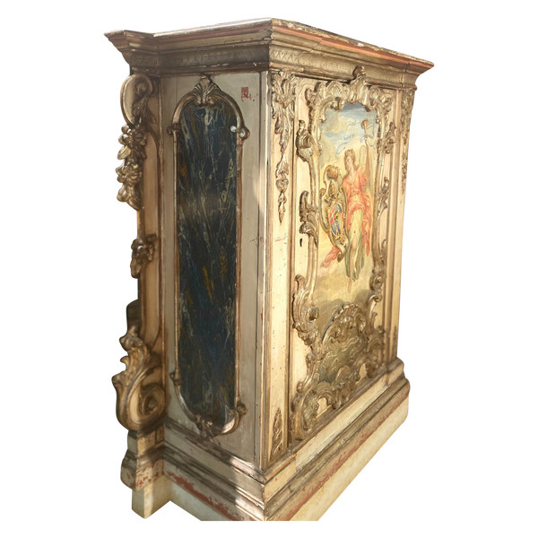 High Buffet Of Woodwork Coat Of Arms Of Clement XIII - circa 1760