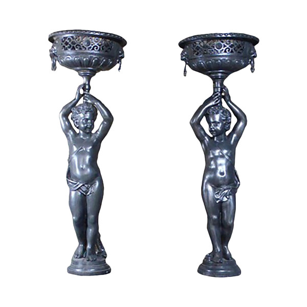 Paire De Statues En Fonte XIXe siècle
