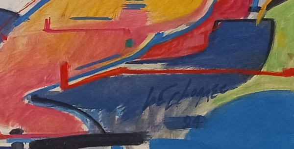 GERARD LE CLOAREC ACRYL AUF LEINWAND TITEL „IN THE SATTLE“