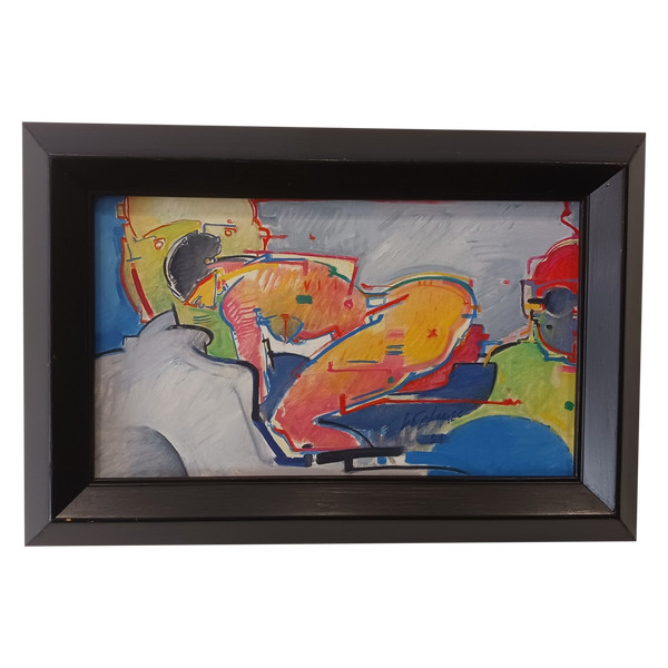 GERARD LE CLOAREC ACRYL AUF LEINWAND TITEL „IN THE SATTLE“