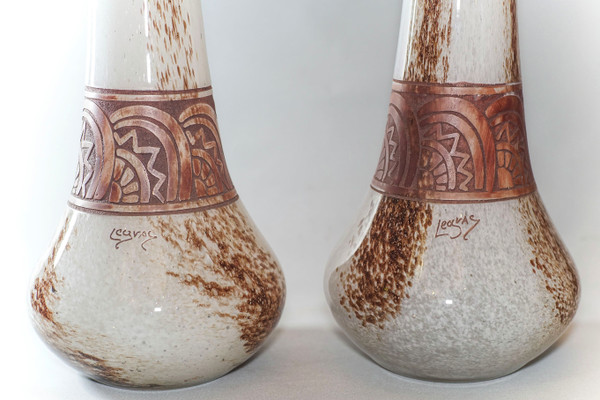Théodore Legras, Paire De Vases Art Déco