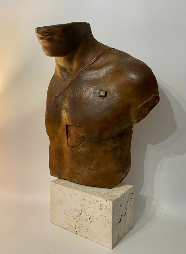 Igor Mitoraj - Busto “Asclepius” - scultura in bronzo