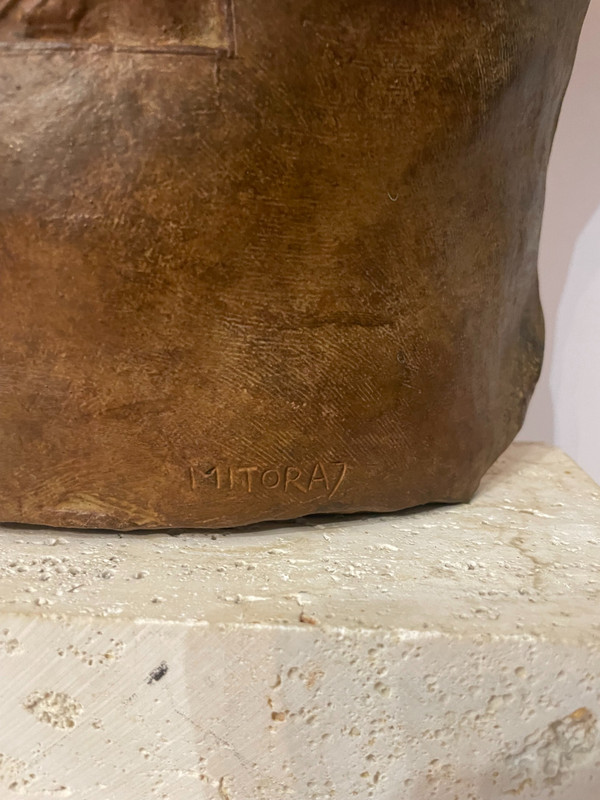 Igor Mitoraj - Busto “Asclepius” - scultura in bronzo