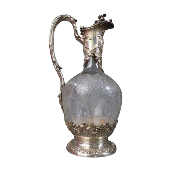 Aiguière En Argent Et Cristal