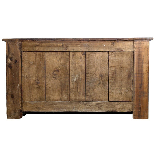 Comò Rustico In Legno Bianco Fine XVIII Secolo, Inizio XIX Secolo