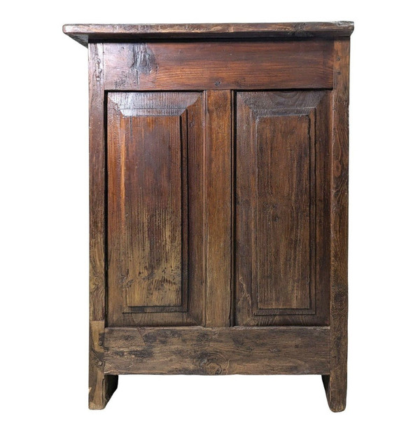 Comò Rustico In Legno Bianco Fine XVIII Secolo, Inizio XIX Secolo